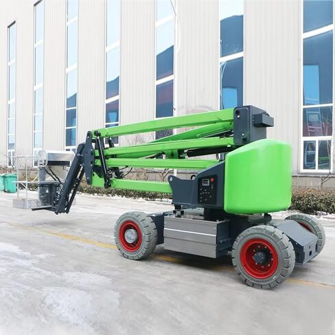 Compact Telescopic Boom Lift Maneuverable Aerial Lift for Workshop Garage Small Site Use in Saudi Arabia