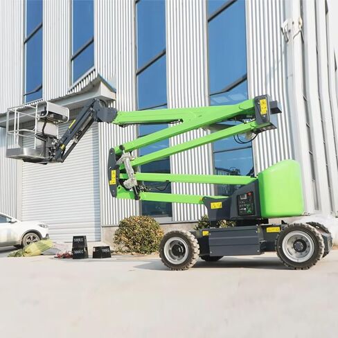 Compact Telescopic Boom Lift Maneuverable Aerial Lift for Workshop Garage Small Site Use in Saudi Arabia