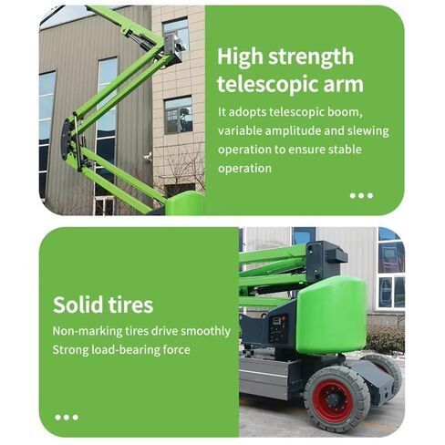 Compact Telescopic Boom Lift Maneuverable Aerial Lift for Workshop Garage Small Site Use in Saudi Arabia