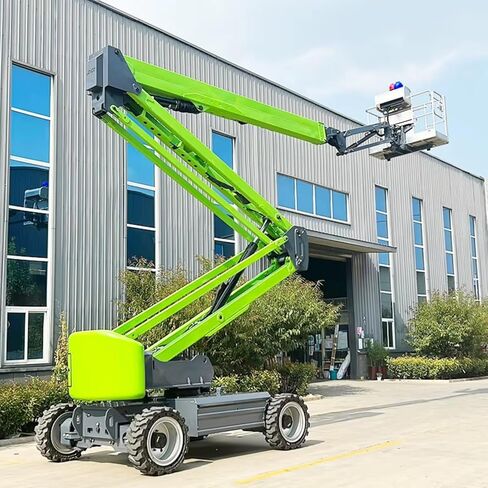 Compact Telescopic Boom Lift Maneuverable Aerial Lift for Workshop Garage Small Site Use in Saudi Arabia