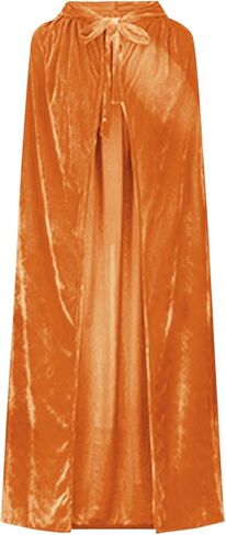Ruziyoog Velvet Adult Cloak Cape with Hood Medieval Renaissance Hoodies Robe Halloween Cosutme Cape Fancy Cosplay Costumes in Saudi Arabia