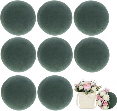 DOITOOL 8 Pcs Floral Foam Balls 3.54'' Green Dry Wet Flower Foam for Fresh or Artificial Flower Arrangements DIY Craft Supplies Wedding Birthdays Home Decor in Saudi Arabia