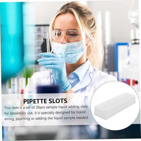 Luxshiny 20pcs Suction Tank Sample Adding Slots Pipette Slots Smooth Supplies Easy to Use in Saudi Arabia