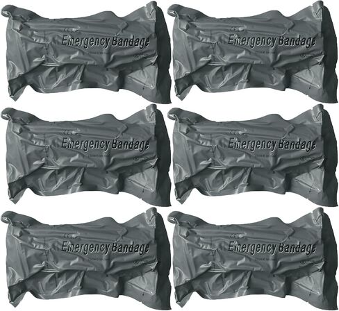 Israeli Emergency Bandage, 6" 4Pack Compression Bandage, Trauma Wound Dressing, Sterile Vacuum Sealed Packaging for Bleeding Control, Medical Trauma Kit, Combat Tactical First Aid IFAK Supplies in Saudi Arabia