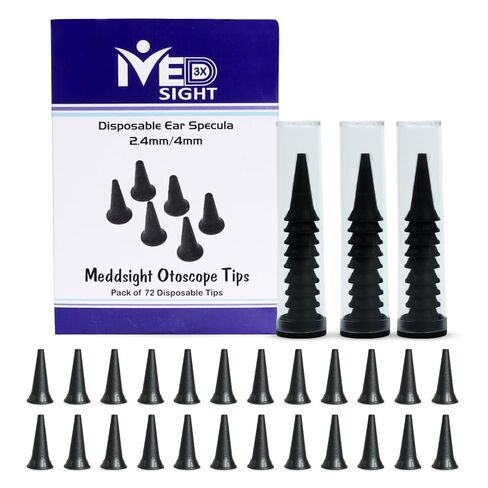نصائح منظار الأذن للاستعمال مرة واحدة، أغطية منظار الأذن البلاستيكية للاستخدام مرة واحدة، من الدرجة الطبية، عبوة من 72 غطاء (2.5 مم و4.0 مم) in Saudi Arabia