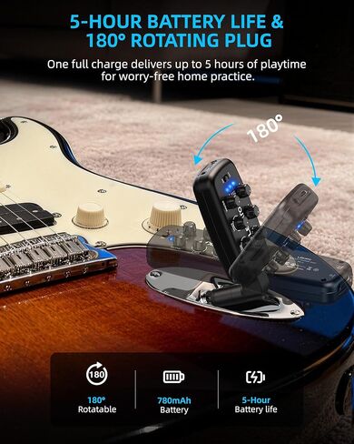 LEKATO PA-2 Guitar Headphone Amp for Electric Guitar, Bass Guitar Headphone Amplifier for Portable Practice, 9 Amp Models, 3 Mod Effects, 3 Space Effects, with Bluetooth Receiver, USB OTG Recording in Saudi Arabia