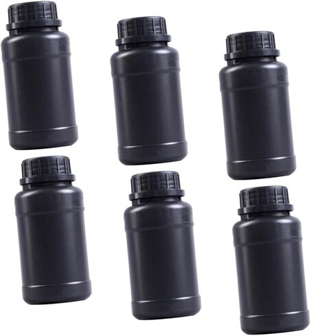 6PCS Round Plastic Light-Blocking Engineering Bottles Lids Sturdy Storage Containers for Chemicals Liquids and Samples in Saudi Arabia