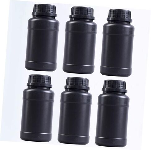 6PCS Round Plastic Light-Blocking Engineering Bottles Lids Sturdy Storage Containers for Chemicals Liquids and Samples in Saudi Arabia