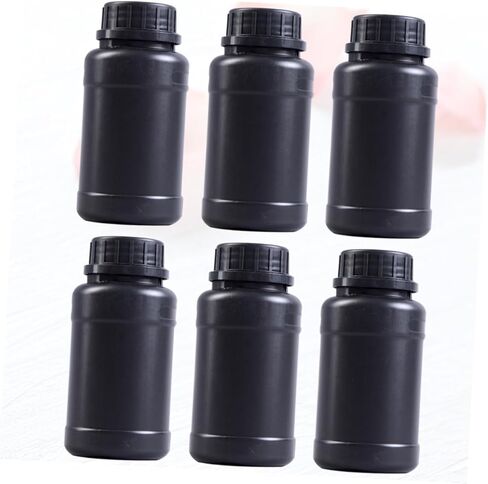 6PCS Round Plastic Light-Blocking Engineering Bottles Lids Sturdy Storage Containers for Chemicals Liquids and Samples in Saudi Arabia