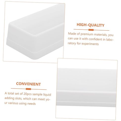 GARVALON 20pcs Laboratory Liquid Adding Slots Capacity Reagent Containers for Accurate Sample Transfer Professional Pipette Compatible Experiment Tools in Saudi Arabia