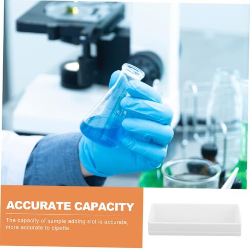 GARVALON 20pcs Laboratory Liquid Adding Slots Capacity Reagent Containers for Accurate Sample Transfer Professional Pipette Compatible Experiment Tools in Saudi Arabia
