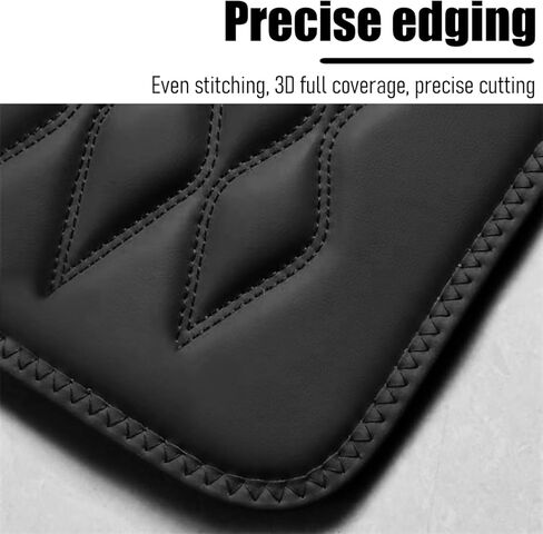 Car Center Console Cover, Leather Anti-Slip Scratch & Wear Resistant Vehicle Armrest Storage Box Cover Cushion, Auto Interior Middle Console Protector, Universal for Sedan RV Pickup (Black) in Saudi Arabia
