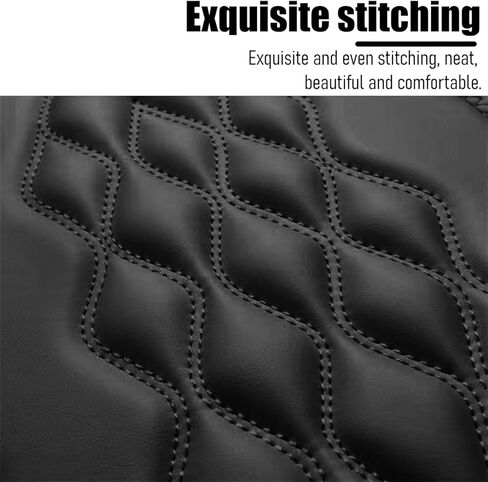 Car Center Console Cover, Leather Anti-Slip Scratch & Wear Resistant Vehicle Armrest Storage Box Cover Cushion, Auto Interior Middle Console Protector, Universal for Sedan RV Pickup (Black) in Saudi Arabia