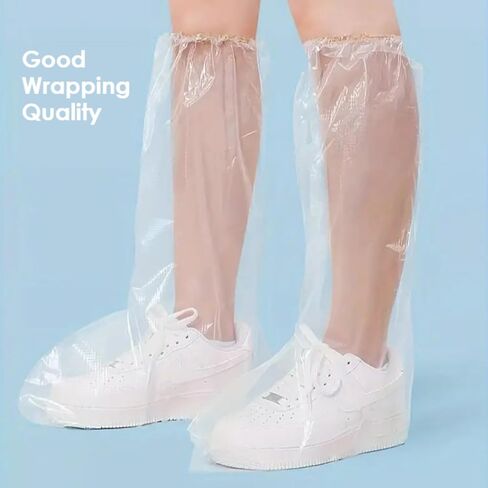 10 Pairs Unisex Tall Shoe Covers – Disposable Waterproof Non-Slip for All Sizes - WHITE in Saudi Arabia