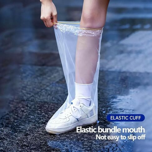 10 Pairs Unisex Tall Shoe Covers – Disposable Waterproof Non-Slip for All Sizes - WHITE in Saudi Arabia