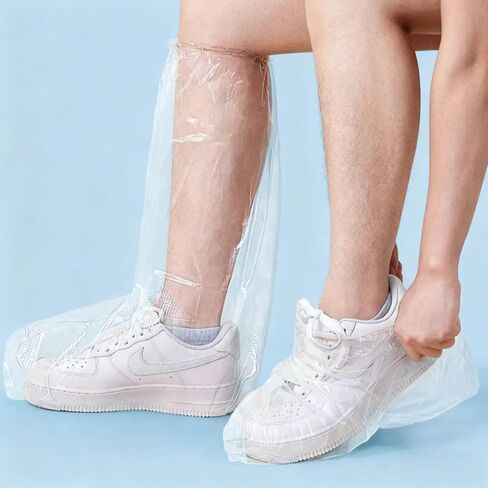 10 Pairs Unisex Tall Shoe Covers – Disposable Waterproof Non-Slip for All Sizes - WHITE in Saudi Arabia
