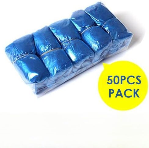 50pcs Pack Disposable Shoe Covers – Cleaning & Sanitation Supplies for Travel, Hotels, and Daily Use - BLUE in Saudi Arabia