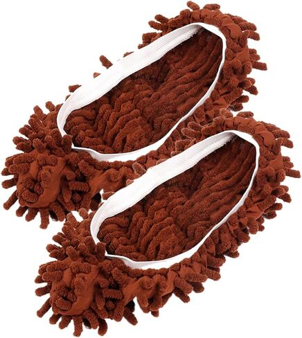 1 Pairs Wearable Cleaning Shoe Covers Creative Home Cleaning Tool with Fleece on Toe and Edges, Walk-to-Clean in Saudi Arabia