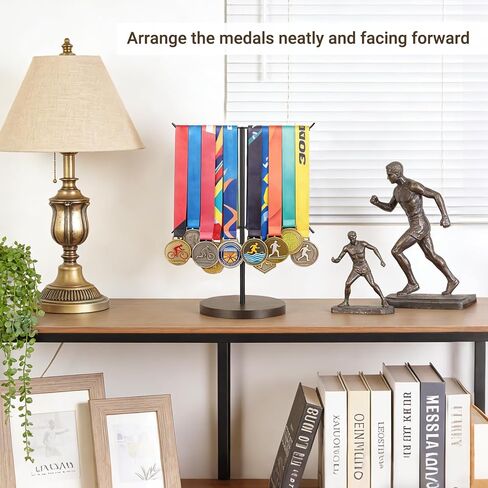 Mkono Medal Hanger Display, Metal Medal Holder, Race Award Medals Display Stand for Running, Sports, Marathon, Wrestling, Taekwondo, Wood and Iron Material, 12x16 Inches in Saudi Arabia