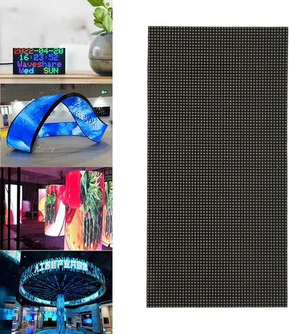 Acogedor LED Panel, 96x48 5V 4A RGB Full Color LED Panel Display, Brightness Adjustable 2.5mm Pitch Bendable Display for Raspberry Pi Pico in Saudi Arabia