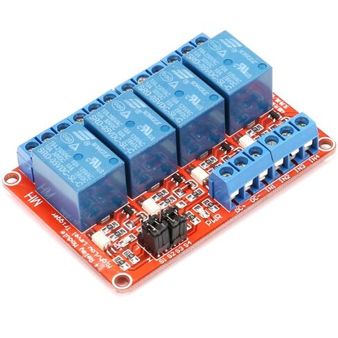 قطعتان من وحدة ترحيل 4 قنوات مع عزل Optocoupler، جهد عريض 4.5–36 فولت، -40 درجة مئوية إلى +85 درجة مئوية، تحميل 10 أمبير، مشغل عالي/منخفض المستوى، متوافق مع وحدة التحكم الدقيقة in Saudi Arabia