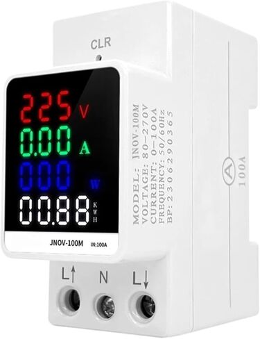 100A 70-270V Din Rail Adjustable Over Voltage and Under Voltage Protective Device Protector Relay Over Current Protection Limit in Saudi Arabia