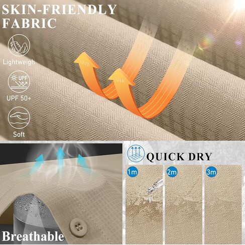 ملابس رجالي من mixtiq مكونة من قطعتين للتنزه سيرًا على الأقدام وقميص سفاري وأكمام طويلة وسراويل للمشي لمسافات طويلة قابلة للتحويل سريعة الجفاف ومسامية وخفيفة الوزن للحماية من الشمس مجموعات صيد السمك والمشي لمسافات طويلة والسفر in Kuwait