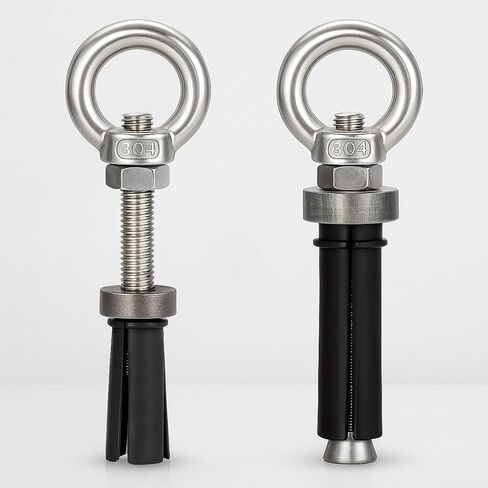 2PCSRemovable Concrete Expansion Anchor, Heavy Duty Reusable Eye Bolt for Concrete and Masonry, Detachable Expansion Bolt for Lifting, Rigging, and Construction Installation in Saudi Arabia