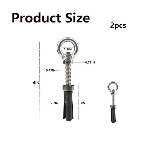 2PCSRemovable Concrete Expansion Anchor, Heavy Duty Reusable Eye Bolt for Concrete and Masonry, Detachable Expansion Bolt for Lifting, Rigging, and Construction Installation in Saudi Arabia
