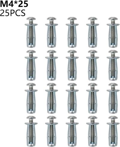 Expansion Screw Pack with Flared Nuts,Carbon Steel Expansion Screws,Expansion Screw,for Plastics, Plywood, Hollow Walls, Iron Sheets(20pcs m4*25) in Saudi Arabia