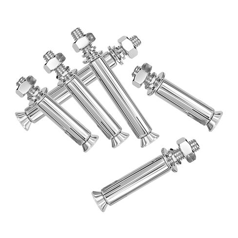 M8 X 70mm Expansion Bolts, 10Pcs 304 Stainless Steel Wedge Hex Sleeve Anchor Mechanical with Nut and Washer for Wall Concrete Fences and Doors in Saudi Arabia