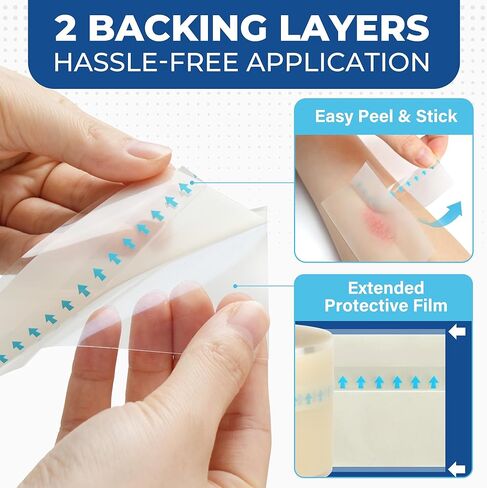 Hydrocolloid Roll for Wound Care, 2in x 12ft, Medical Grade Hydrocolloid Bandages, Pimple Patch Roll, Colloidal Dressing Tape for Acne, Blister, Burn, Scrapes, Cut to Size, Waterproof, Large in Kuwait