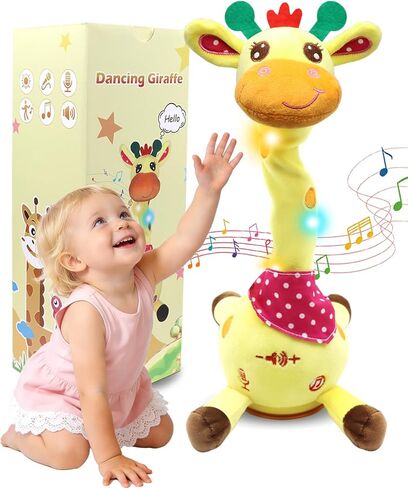 Pbooo Mimicking Cactus Toy for Babies, Talking Repeat Singing Sunny Cactus Toy 120 Pcs Songs for Baby 15S Record Your Sound Sing+Dancing+Recording+LED in Saudi Arabia
