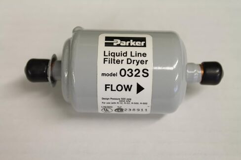Parker Hannifin 032S Gold Label Steel Liquid Line Filter-Drier, 1/4" Odf Solder Fitting, 1.66" Shell Diameter, 3.73" Length in Saudi Arabia