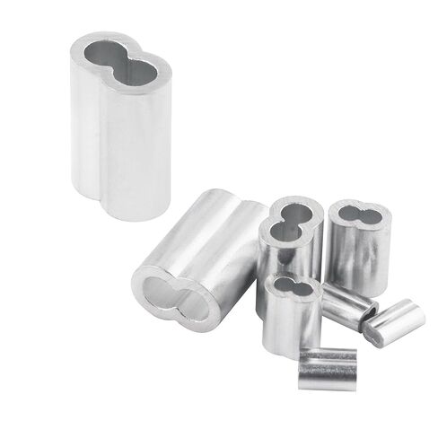 440pcs Aluminum Wire Rope Sleeves Kit, 8 Sizes (3/64" to 1/4") – Rustproof Double Ferrules for Cable Crimping, Secure Loop Clamping for DIY, Outdoor Repair, Includes Storage Case in Saudi Arabia