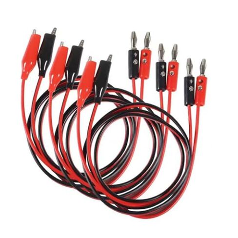 Multimeter Test Lead Set – 5 pcs of 3FT Banana-to-Alligator Cables, 4mm Plug Diameter, 15A Current Handling, 1000V Isolation Voltage in Saudi Arabia