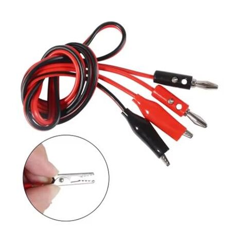 Multimeter Test Lead Set – 5 pcs of 3FT Banana-to-Alligator Cables, 4mm Plug Diameter, 15A Current Handling, 1000V Isolation Voltage in Saudi Arabia