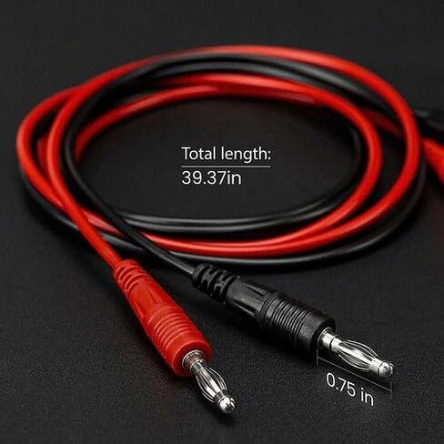 Multimeter Test Lead Set – 5 pcs of 3FT Banana-to-Alligator Cables, 4mm Plug Diameter, 15A Current Handling, 1000V Isolation Voltage in Saudi Arabia