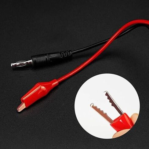 Multimeter Test Lead Set – 5 pcs of 3FT Banana-to-Alligator Cables, 4mm Plug Diameter, 15A Current Handling, 1000V Isolation Voltage in Saudi Arabia