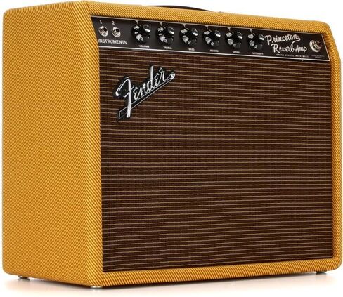 Fender '65 Princeton Reverb 12 وات 1 × 12 بوصة أنبوب كومبو أمبير - تويد مصقول، Sweetwater حصريًا in Kuwait