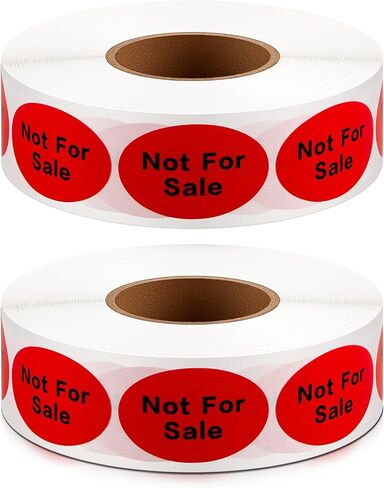 Zhanmai 2000 Pcs Not for Sale Labels Not for Resale Stickers 1.5x1 Inch Oval Retail Packaging Self-Adhesive 2 Rolls with 1000 Labels/Roll in Saudi Arabia