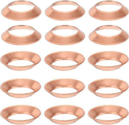 PATIKIL Flare Gasket, 25 Pcs Fit for 1/4" Tube Size 45 Degree Copper Flared Pipe Fittings for Air Conditioner Refrigeration Accessories in Saudi Arabia