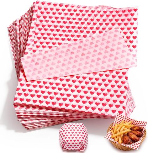 YQL 120PCS Deli Paper Sheets 12x12", Red Checkered Wax Paper for Food Wrapping, Grease Resistant Sandwich Wrap Parchment Liners, Disposable Food Basket Liners for Burgers, Parties, Fairs & Picnic Use in Kuwait