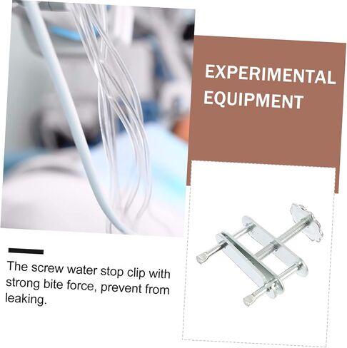 10pcs Adjustable Screw Water Stopper Clamp for Laboratory Tubing Control Clip Bracket Feet Prevents Leaks for School and Teaching Use in Saudi Arabia