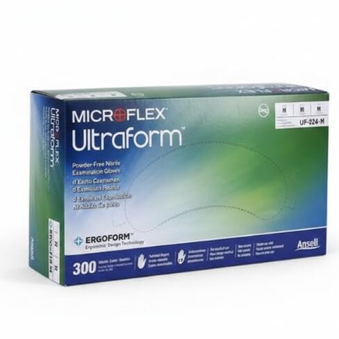 Microflex UF-524-M Ultraform Cobalt Blue Nitrile Gloves Medium 300/Box in Saudi Arabia