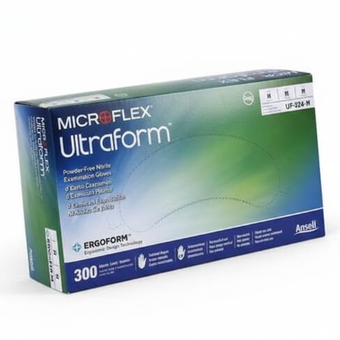 Microflex UF-524-M Ultraform Cobalt Blue Nitrile Gloves Medium 300/Box in Saudi Arabia