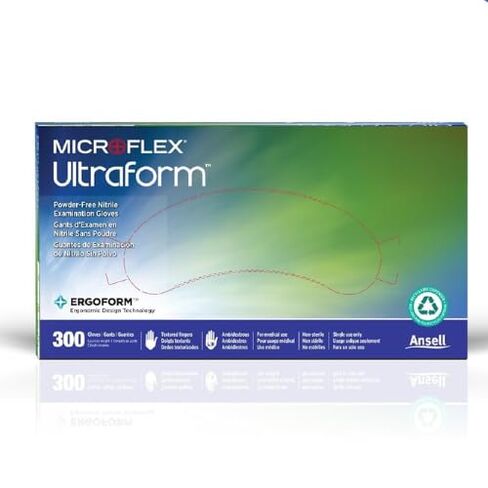 قفازات Microflex UF-524-M/L Ultraform Cobalt Blue Nitrile متوسطة/كبيرة 300/صندوق in Kuwait