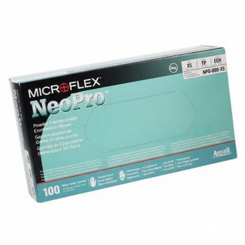 قفازات Microflex NPG-888-XS NeoPro Chloroprene مقاس صغير جدًا أخضر PF 100/Bx in Kuwait