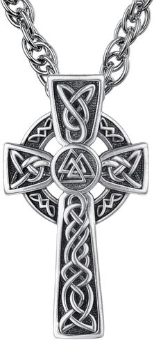 Cross Necklace for Men Cross Pendant Strength Bible Verse Necklace Cross Gift for Him in Saudi Arabia