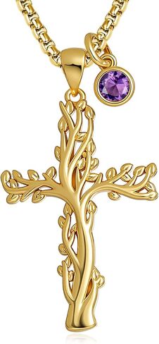 Cross Necklace for Men Cross Pendant Strength Bible Verse Necklace Cross Gift for Him in Saudi Arabia
